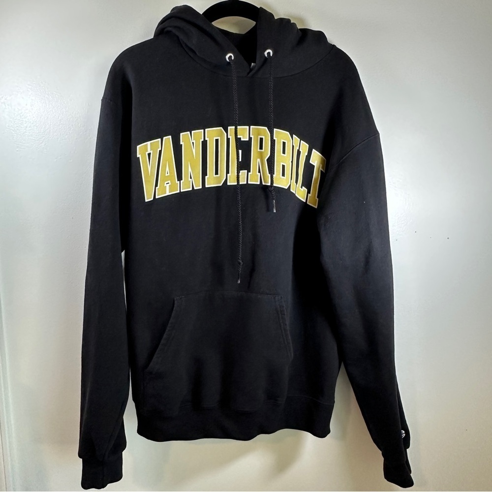 Vanderbilt University Champion Eco Black Pullover Hoodie Sweatshirt Sz M